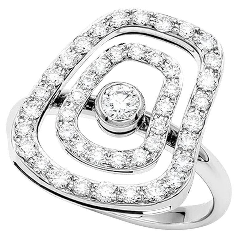 Mattioli Puzzle Diamonds Ring in 18k white gold with white diamonds