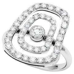 Mattioli Puzzle-Diamantenring aus 18 Karat Weißgold mit weißen Diamanten