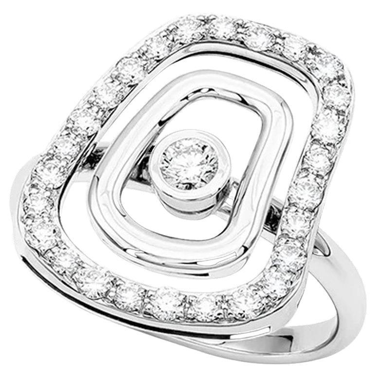 Mattioli Puzzle Diamonds Ring in 18k white gold with white diamonds