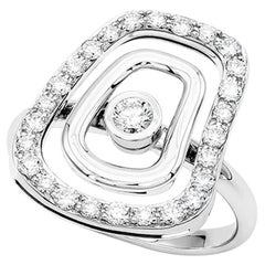 Anello Mattioli Puzzle Diamonds in oro bianco 18 carati con diamanti bianchi