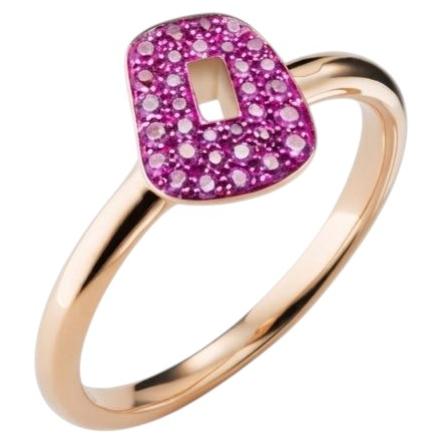 Mattioli Puzzle Ring aus 18k Roségold und rosa Saphiren