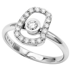 Mattioli Puzzle Diamonds Small Ring in 18k White Gold and White Diamonds