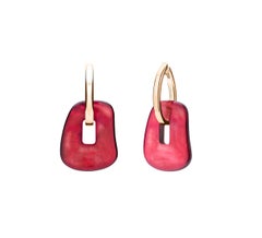 Mattioli Puzzle Earrings 18K Rose Gold & 11 Colored Pairs Small Size