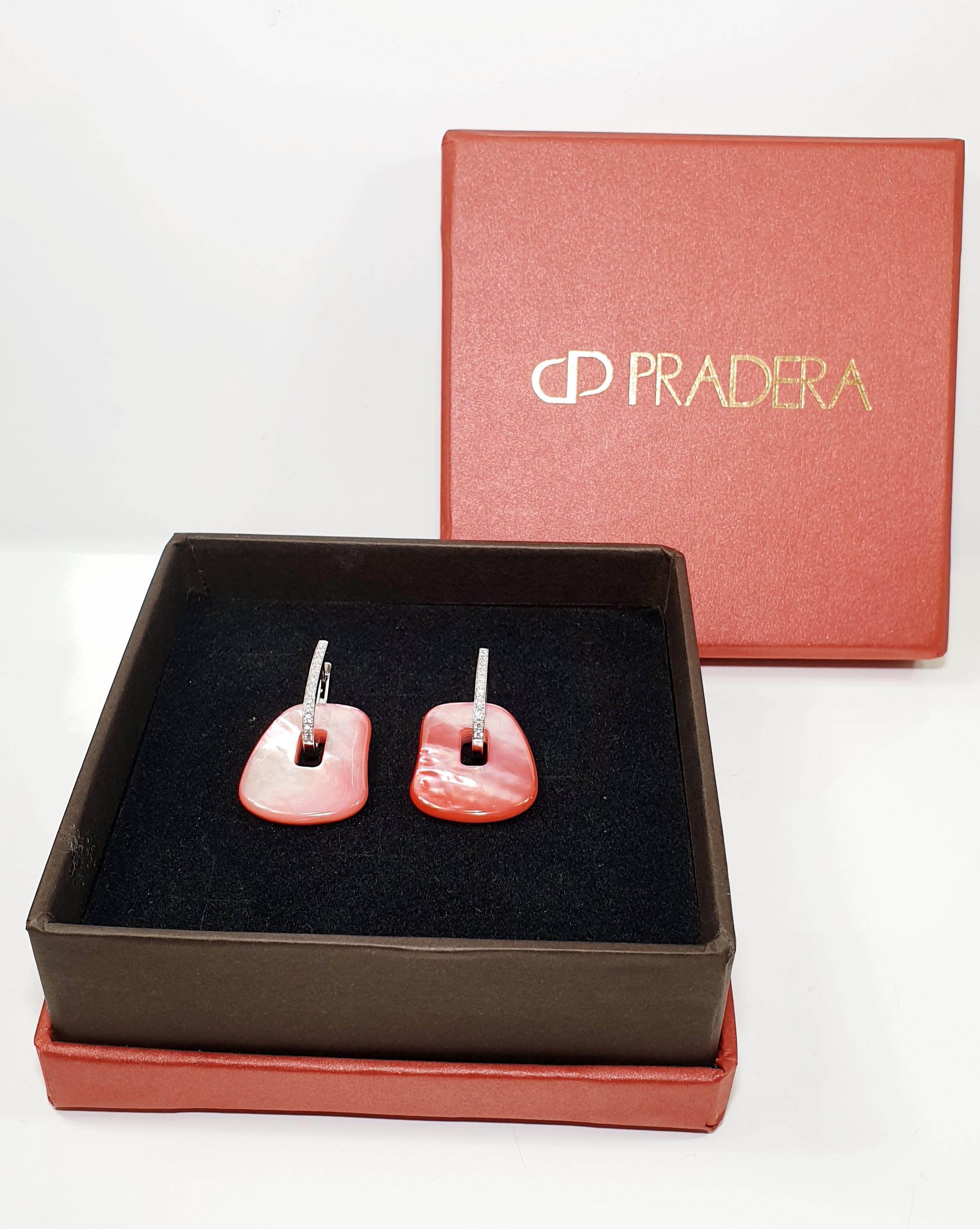 Mattioli Puzzle Earrings 18Kt White Gold & Diamonds 11 Colored Pairs Medium Size 1