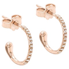 Mattioli Puzzle Hoop in 18k Rose Gold and White Diamonds