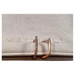 Mattioli Puzzle Large Earrings 18 Karat Rose Gold and Diamonds
