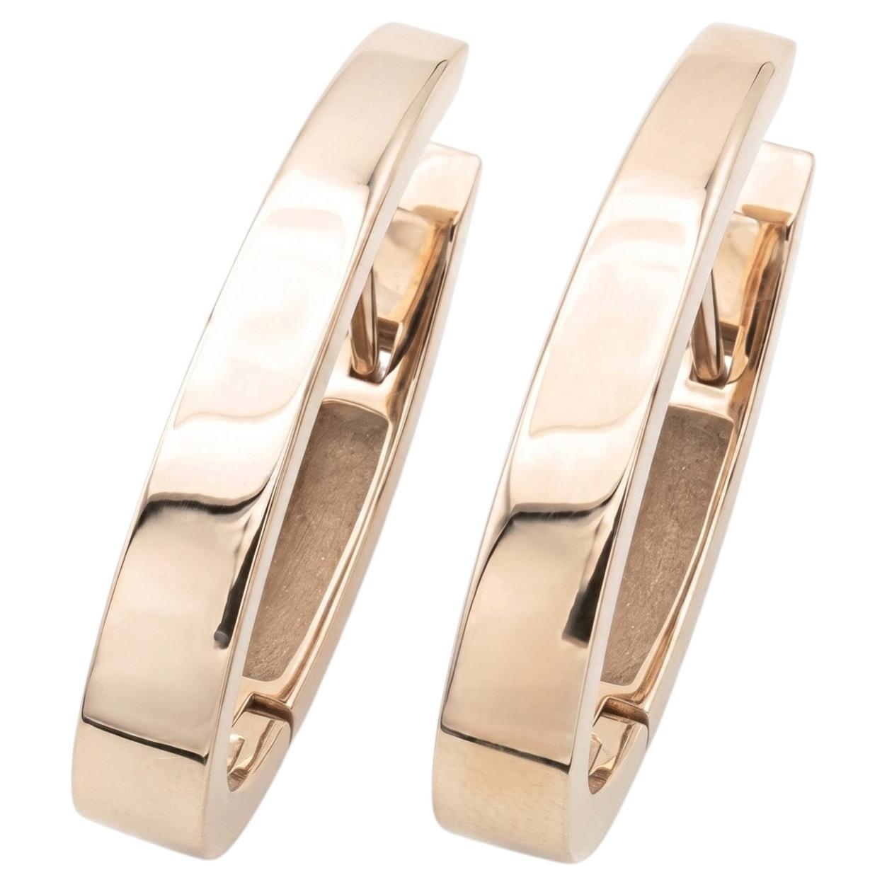 Mattioli Puzzle Large Hoop Earrings, in 18k rose gold
