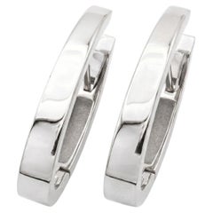 Mattioli Puzzle Large Hoop Earrings, in 18k white gold