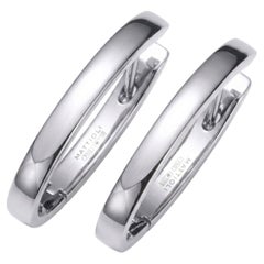 Mattioli Puzzle Large Hoop Earrings, in 18k white gold