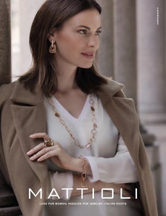 Mattioli Puzzle Medium earrings puzzle in 18k rose gold and white diamonds pavé