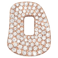 Mattioli Puzzle Medium earrings puzzle in 18k rose gold and white diamonds pavé