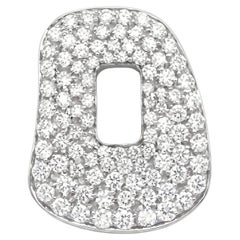 Orecchini Mattioli Puzzle Medium in oro bianco 18 carati e pavé di diamanti bianchi