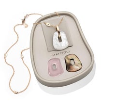 Mattioli Puzzle Medium Pendant in 18k Rose Gold and three puzzles