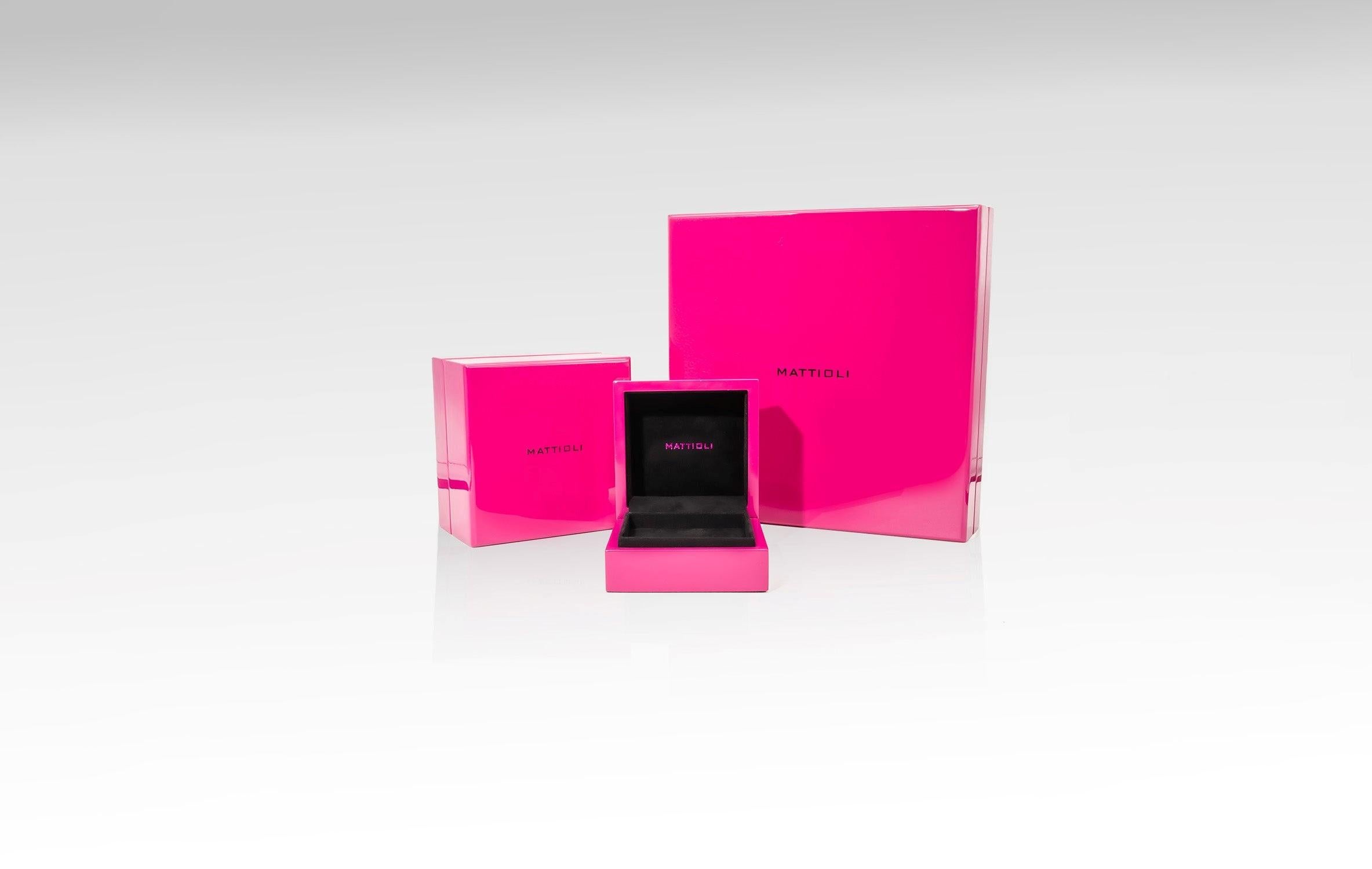 Donna Collana Puzzle di Mattioli in oro rosa e bianco 18 carati. Diamanti bianchi in vendita