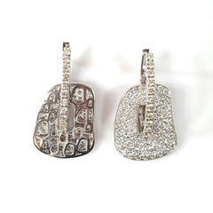Mattioli Puzzle Pavé Earrings 18k Gold and Diamonds Small Size