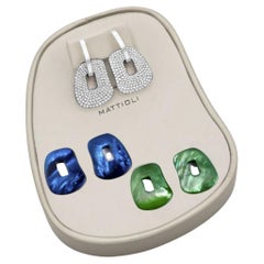 Mattioli Puzzle Pavé Medium Earrings Box 18k White gold Gold & White Diamonds