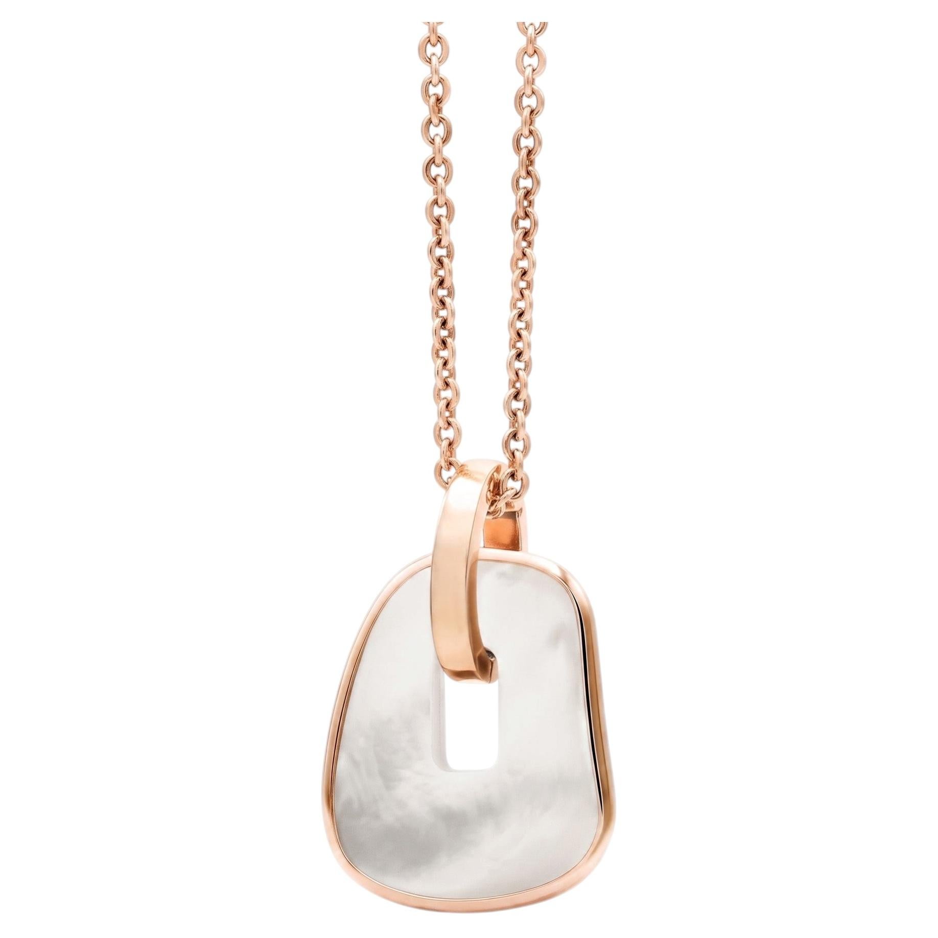 Ciondolo Puzzle Mattioli in oro rosa 18k e Element in madreperla naturale