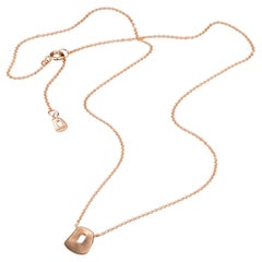 Pendentif Puzzle de Mattioli en or rose 18 carats avec une gravure à la main