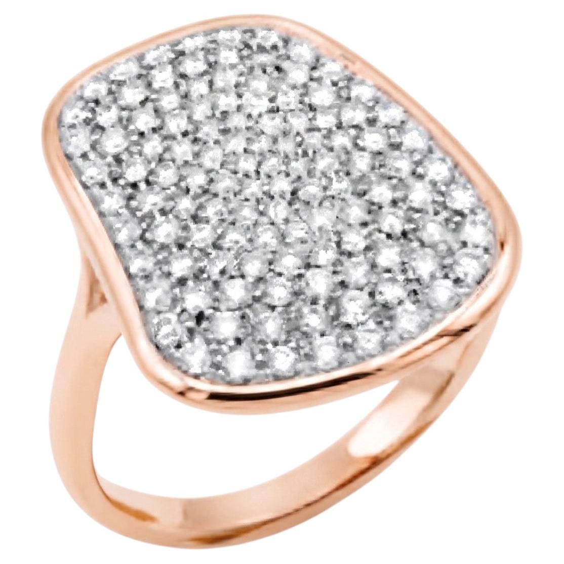 Mattioli Puzzle-Ring aus 18 Karat Roségold und Weißgold, mit Pavé-Besatz aus weißen Diamanten