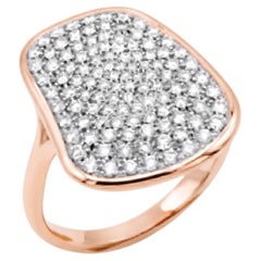 Mattioli Puzzle Ring in 18K Rose Gold And White Gold, White Diamonds Pavé