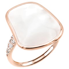 Mattioli Puzzle Ring in 18K Rose Gold, Diamonds and Natural Mother Of Pearl