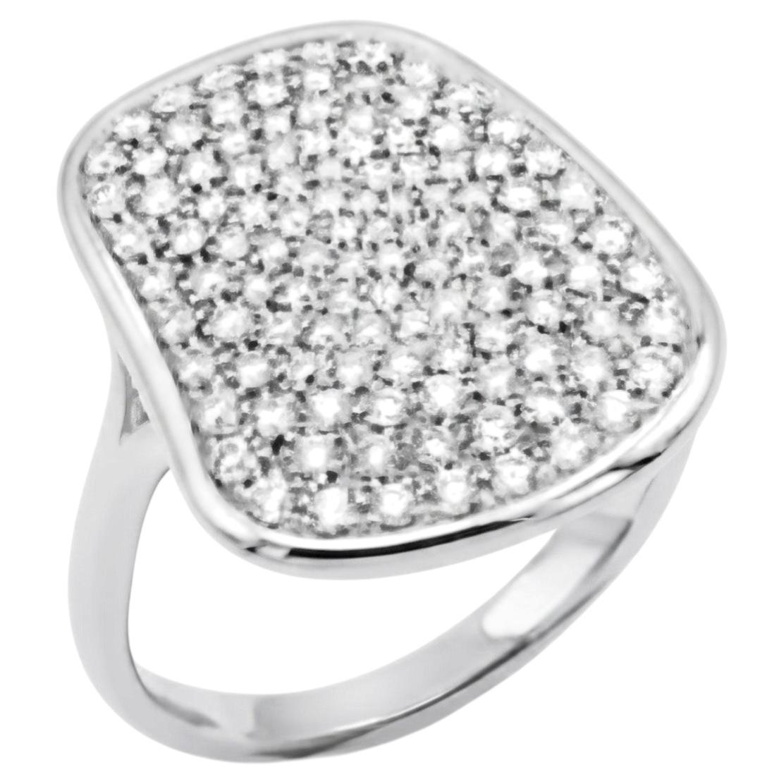 Bague « Puzzle » Mattioli en or blanc 18 carats et pavé de diamants blancs