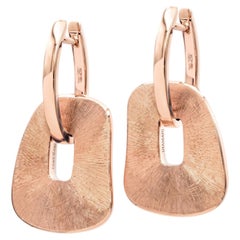 Mattioli Puzzle Solo Hand-Engraved Maxi Earrings In 18K Rose Gold