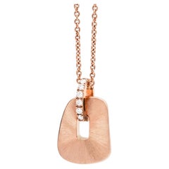 Mattioli Puzzle Solo Hand-Engraved Pendant In 18K Rose Gold and Diamonds