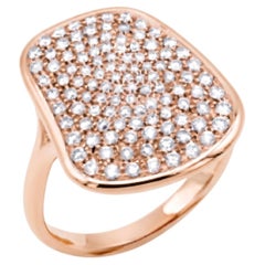 Mattioli Puzzle Solo Ring in Rose Gold And White Diamonds Pavé