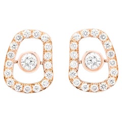 Boucles d'oreilles Puzzle de Mattioli en or blanc 18 carats et diamants blancs