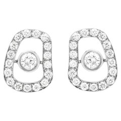 Boucles d'oreilles Puzzle de Mattioli en or blanc 18 carats et diamants blancs