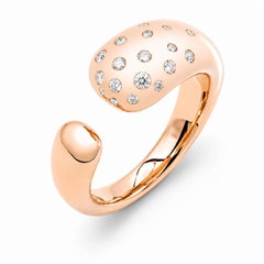Anello Mattioli Collezione Hiroko in oro rosa 18 carati e diamanti bianchi