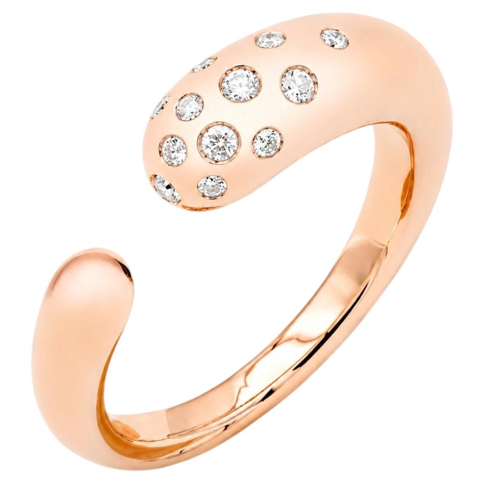 Mattioli Ring Hiroko Collection in 18K Rose Gold and White Diamonds