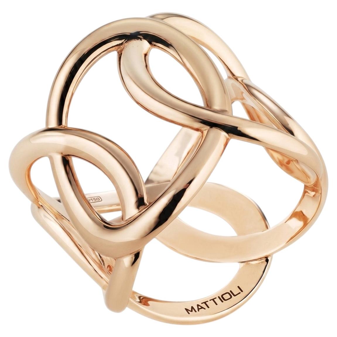 Anillo Mattioli Colección Hiroko en oro rosa de 18 quilates en venta