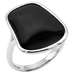 Mattioli-Ring aus 18-karätigem Weißgold und Onyx
