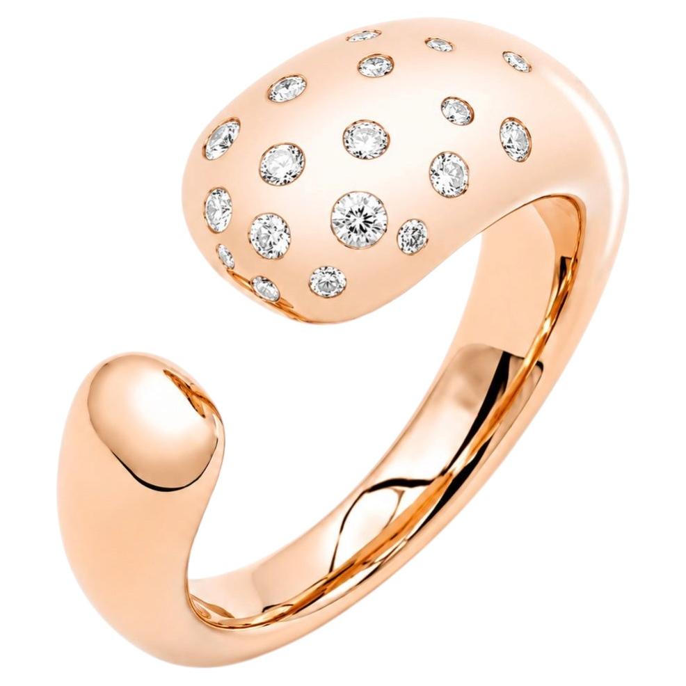 Mattioli Ring Medium Hiroko Collection'S aus 18 Karat Roségold und weißen Diamanten