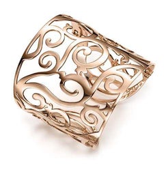 Brazalete Mattioli Siriana de Oro Blanco y Diamantes Hielo