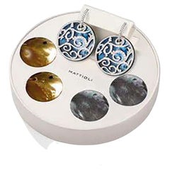 Mattioli Siriana Earring Kit in White Gold & Diamonds & 3 Mother of Pearl Pieces