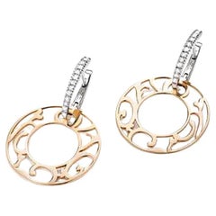 Orecchini piccoli Mattioli Siriana in oro 18k, diamanti e 3 madreperle