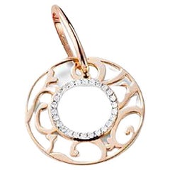 Pendentif Siriana Mattioli en or blanc et rose, diamants et 3 nacres