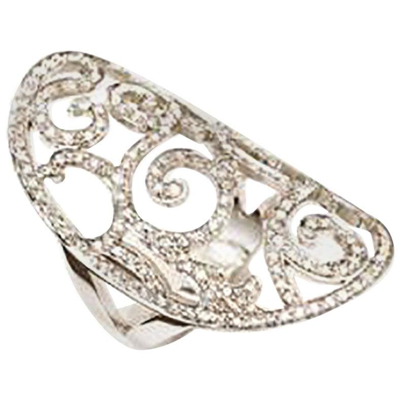 For Sale:  Mattioli Siriana Ring in White Gold and Ice Diamonds