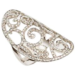 Mattioli Bague Siriana en or blanc et diamants de glace