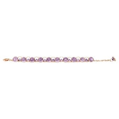 Pulsera Mattioli Smarties oro rosa 18k y prasolitos talla diamante