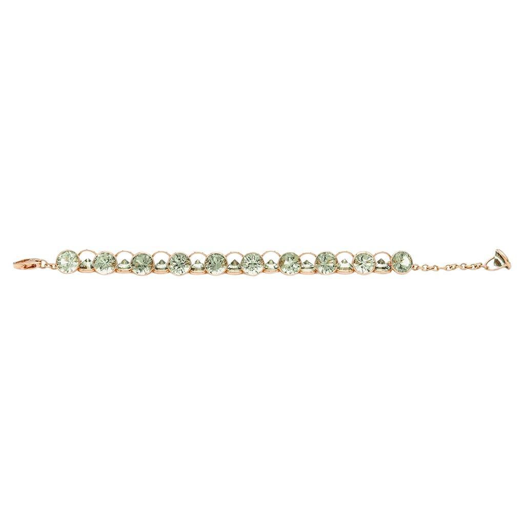 Mattioli Smarties bracelet 18k rose gold and diamond cut prasolites For Sale