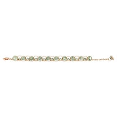 Mattioli Smarties Armband aus 18 Karat Roségold und prasoliten im Diamantschliff