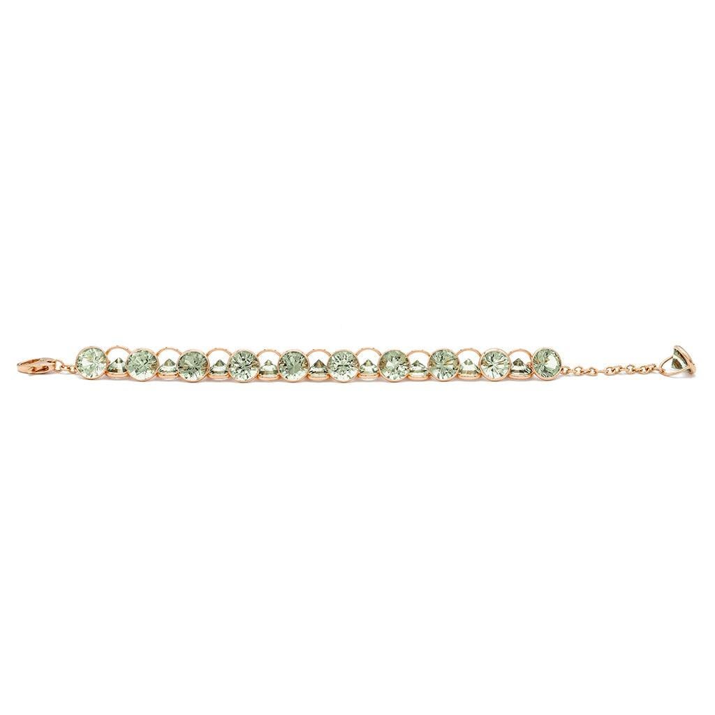Mattioli Smarties bracelet 18k rose gold and diamond cut sky topazes For Sale 11