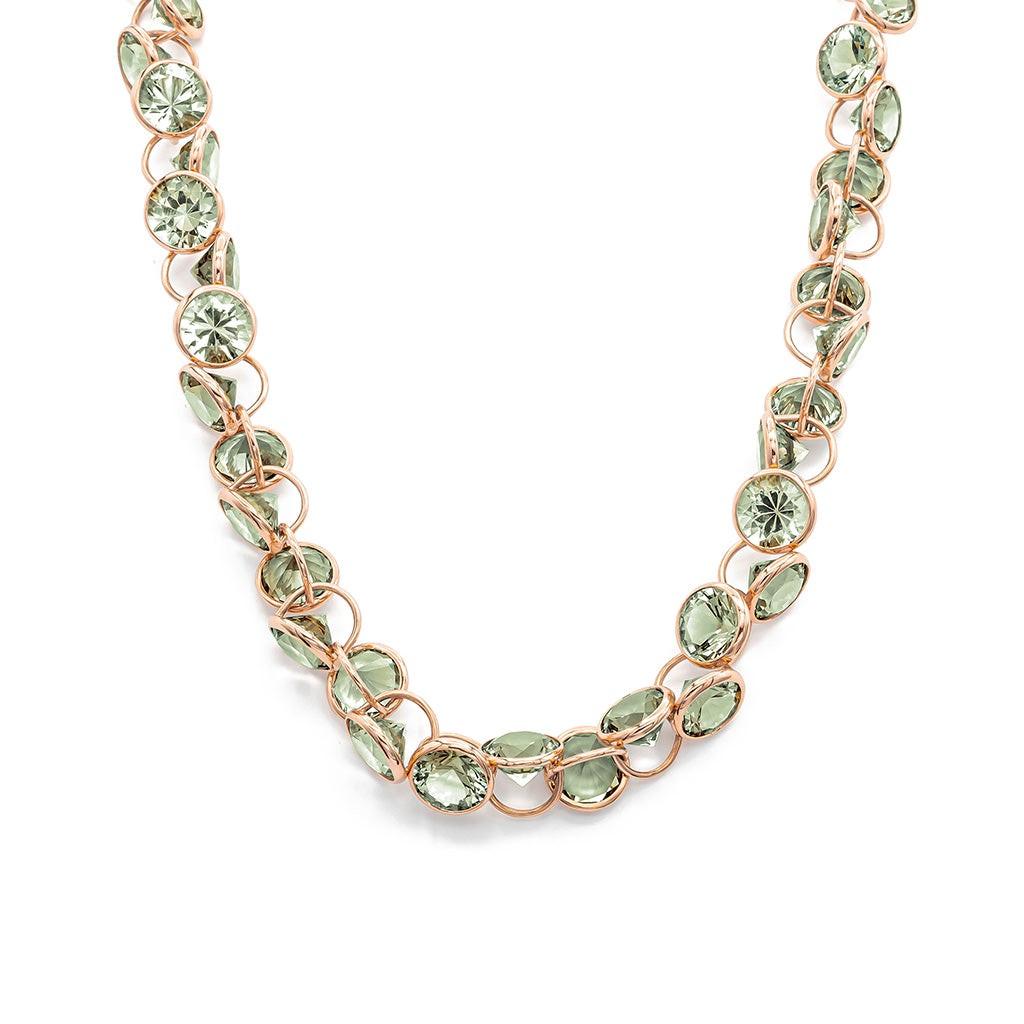 Brilliant Cut Mattioli Smarties earring 18k rose gold, diamonds and diamond cut prasolites For Sale