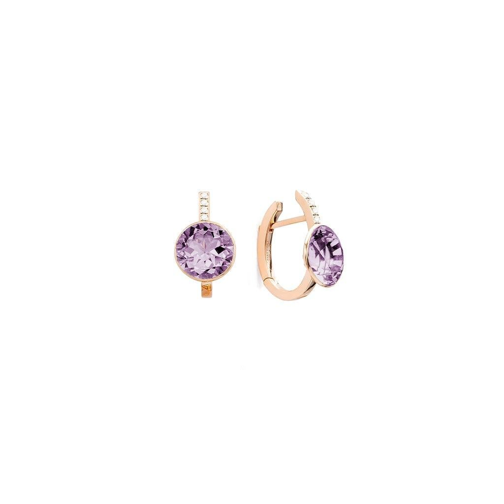 Collana Mattioli Smarties in oro rosa 18k e ametiste taglio diamante in vendita 1