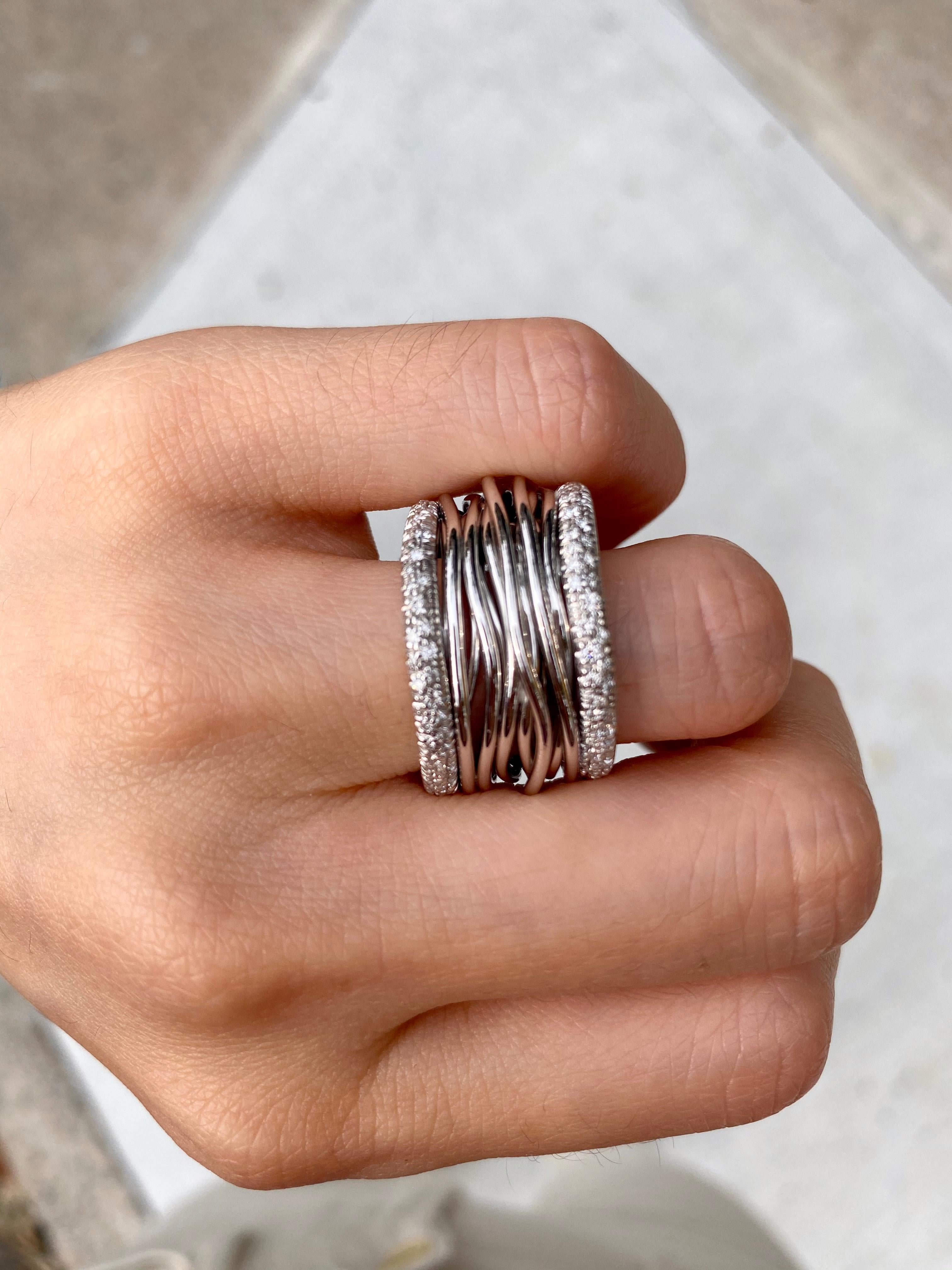 Mattioli Tibet Diamond White Gold Ring In Excellent Condition In Greenwich, CT