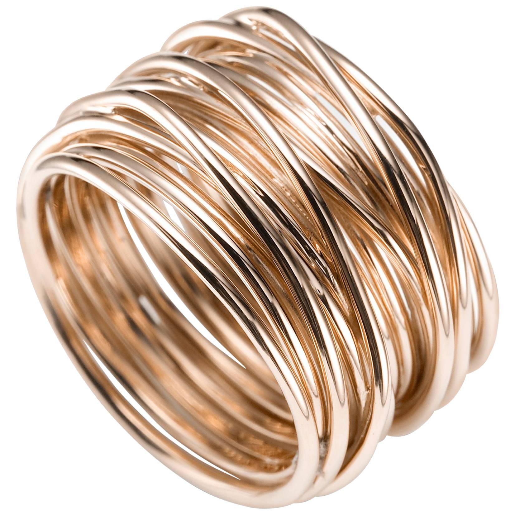 Anillo Multialambre Mattioli Tibet de 18 quilates en venta